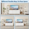 TV Stands Dresser with 9 Fabric Drawers, Large Entertainment Center with 2 Industrial 4-Tier Storage Shelves,  Modern TV Console Cabinet - 3 of 4