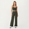 Anna-Kaci Active Women's High Waist Wide Leg Sweatpants with Ruffle Hem Detail - 2 of 4