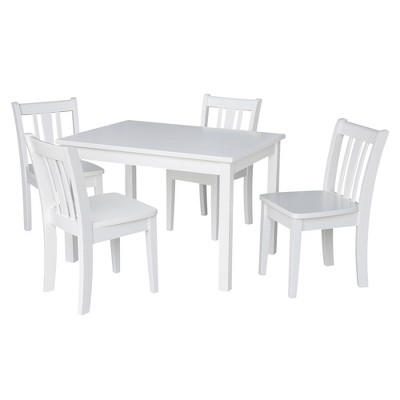 Kids' Table with 4 San Remo Juvenile Chairs White - International Concepts