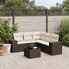 vidaXL Garden Sofa Set Brown PE rattan Medium Modular Garden Sofa Set - 2 of 4