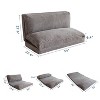 MAXYOYO Bean Bag Sofa Bed - Corduroy Floor Sofa with Washable Cover, Grey - 3 of 4