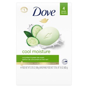 Dove Beauty Cool Moisture Beauty Bar Soap - Cucumber & Green Tea - 3.75oz each - 1 of 4