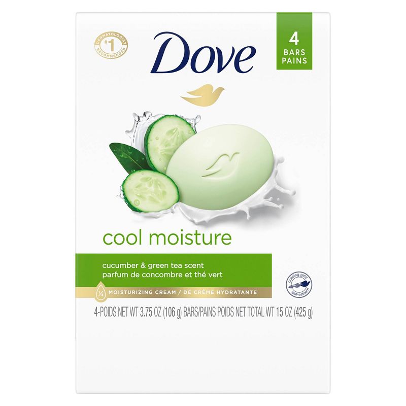 Dove Beauty Cool Moisture Beauty Bar Soap - Cucumber & Green Tea - 3.75oz each, 1 of 12