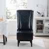 Grungis High-Back Velvet Accent Chair, Comfy Armless Chair with Soft Padded & Wooden Legs,23.03" W Accent Chair for Bedroom,Reading Room,Office - 2 of 4