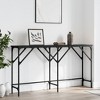 vidaXL Console Table Black 55.1 in.x11.4 in.x29.5 in. Engineered Wood - 3 of 4
