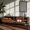 Mshliw 70.8" Modern TV Stand for TVs up to 75", Media Console with Sliding Doors, Adjustable Shelves, Drawer Storage & Metal Frame - 4 of 4