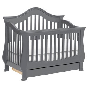 Million Dollar Baby Classic Ashbury 4-in-1 Convertible Crib with Toddler Rail - Manor Gray, Manor Grey/Grey