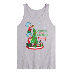 Men's - Dr. Seuss - Christmas Is A Family Thing Graphic Tank Top - 1 of 4