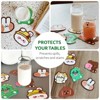 Wrapables Silicone Cute Animal Coasters for Glasses, Cups, and Drinks (Set of 6), Baby Animals - 3 of 4