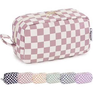 Narwey Checkered Makeup Bag Travel Cosmetic Bag - 1 of 3