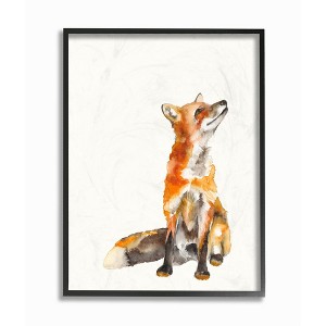 Stupell Industries Curious Fox Watercolor Orange Animal Painting - 1 of 4