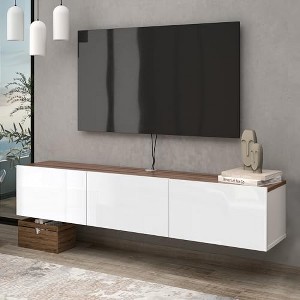 Atelier Mobili Floating TV Stand Floating Entertainment Center TV Stand Wall Mounted and Floating Shelf for Under TV - 1 of 4