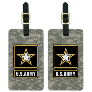 U.S. Army Logo On Camo Luggage ID Tags Set of 2 - 1 of 4