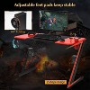 Costway Gaming Desk & Chair Set Z-Shaped Racing Style Desk with Massage Swivel Gaming Chair - 3 of 4