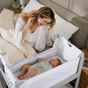 SnuzPod4 Bedside Sleeper Bassinet - Dove Grey - 1 of 4