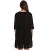 Riviera Sun Womens Short Sleeve Rayon Crepe Short Dress with Multicolored Embroidery - 3 of 3