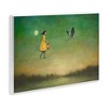 Stupell Industries Girl Following Bird Yellow Dress Vivid Green Landscape Wall Plaque Art - 3 of 4