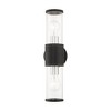 Livex Lighting Atlantic 2 - Light Wall Light in  Textured Black/Antique Silver - 3 of 4