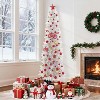 6FT White Pencil Christmas Tree, Artificial Christmas Tree with 250 Warm White LED Lights with 571 Light Heads for Home Office Holiday Home Decor - 2 of 4