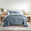 Stripes Floral and Diamonds Quilted Coverlet Set With Shams - Becky Cameron - 4 of 4