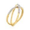 Ross-Simons 0.50 ct. t.w. Diamond Crisscross Ring in 14kt Yellow Gold - 3 of 4