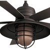 54" Minka Aire Industrial Outdoor Ceiling Fan with LED Light Oil Rubbed Bronze Wet Rated for Patio Exterior House Porch Gazebo - 3 of 4