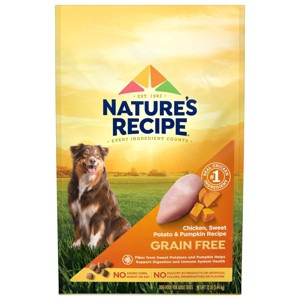 Nature's Recipe Grain Free Chicken, Sweet Potato & Pumpkin Recipe Adult Dry Dog Food - 1 of 4