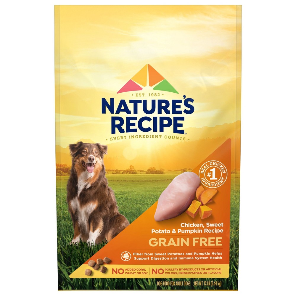 Photos - Dog Food Nature's Recipe Grain Free Chicken, Sweet Potato & Pumpkin Recipe Adult Dr