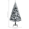 vidaXL Christmas Tree Artificial Tree with Stand and Flocked Snow Green PVC - 4 of 4