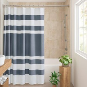 SEVOBAL Shower Curtain Water Repellent 3M Treatment with Waffle Weave Texture for Bathroom, Dark Blue, 72"*36"*0.13" - 1 of 4