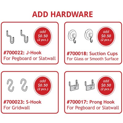 Clear Plastic Wall Mount File Holder with Pen Pocket, 2-Pack