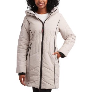 Canada Weather Gear Women's Puffer Jacket with Hood and Faux Fur Trim - Cozy Long Winter Coats for Women (S-XL) - 1 of 4