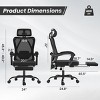 PAGED Office Chair with Adjustable Lumbar Support,High Back Desk Chair with Footrest & Headrest for Home,Office,350lbs Weight Capacity - 2 of 4