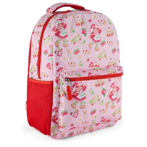 Strawberry Shortcake Allover Design Backpack – Strawberry Shortcake, Blueberry Muffin, Durable and Stylish Backpack, Pink - 1 of 4