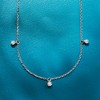 Pure Collection by Ross-Simons 0.10 ct. t.w. Diamond Drop Station Necklace in Sterling Silver - 3 of 4