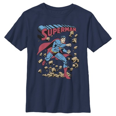 homoseksueel ingesteld terrorisme Boy's Superman Hero Break Barriers T-shirt - Navy Blue - Medium : Target
