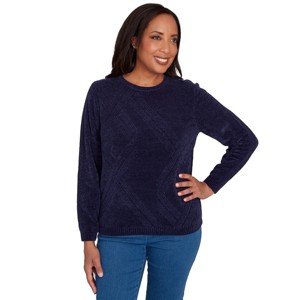 Alfred Dunner Women's Cable Chenille Pullover Sweater - 1 of 4