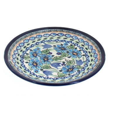 Blue Rose Polish Pottery Ballina Dessert Plate