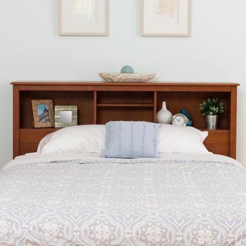 Bedroom Sets, Prepac Monterey Cherry Queen Bookcase Platform Storage Bed