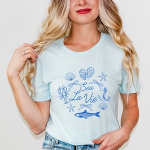 Simply Sage Market Sea La Vie Collage Short Sleeve Tee - 1 of 4