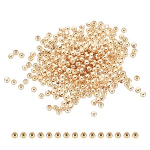 Unique Bargains Metal Round Jewelry Making Gold Filled Spacer Beads 100 Pcs - 1 of 4
