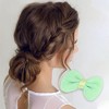 Unique Bargains Women's Cute Flowers Bow Hair Clips Light Green 8 Pcs - 2 of 3