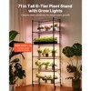 VEVOR Plant Shelf with Grow Light,6-Tier Indoor Plant Stand,71in Display Rack with Wheels& 4/9/14H Timer,150W 3-Color Full Spectrum Grow Lights,Black - 3 of 4