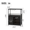Farmhouse Wine Bar Cabinet With Lights Detachable Wine Rack and Storage Cabinet Kitchen Buffet Cabinet With Glass Holder and Door Buffet Sideboard - 2 of 4
