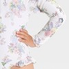 Toddler Girls' Disney Princess Long Sleeve Half Zip One Piece Rash Guard Swimsuit - Ivory - 3 of 3
