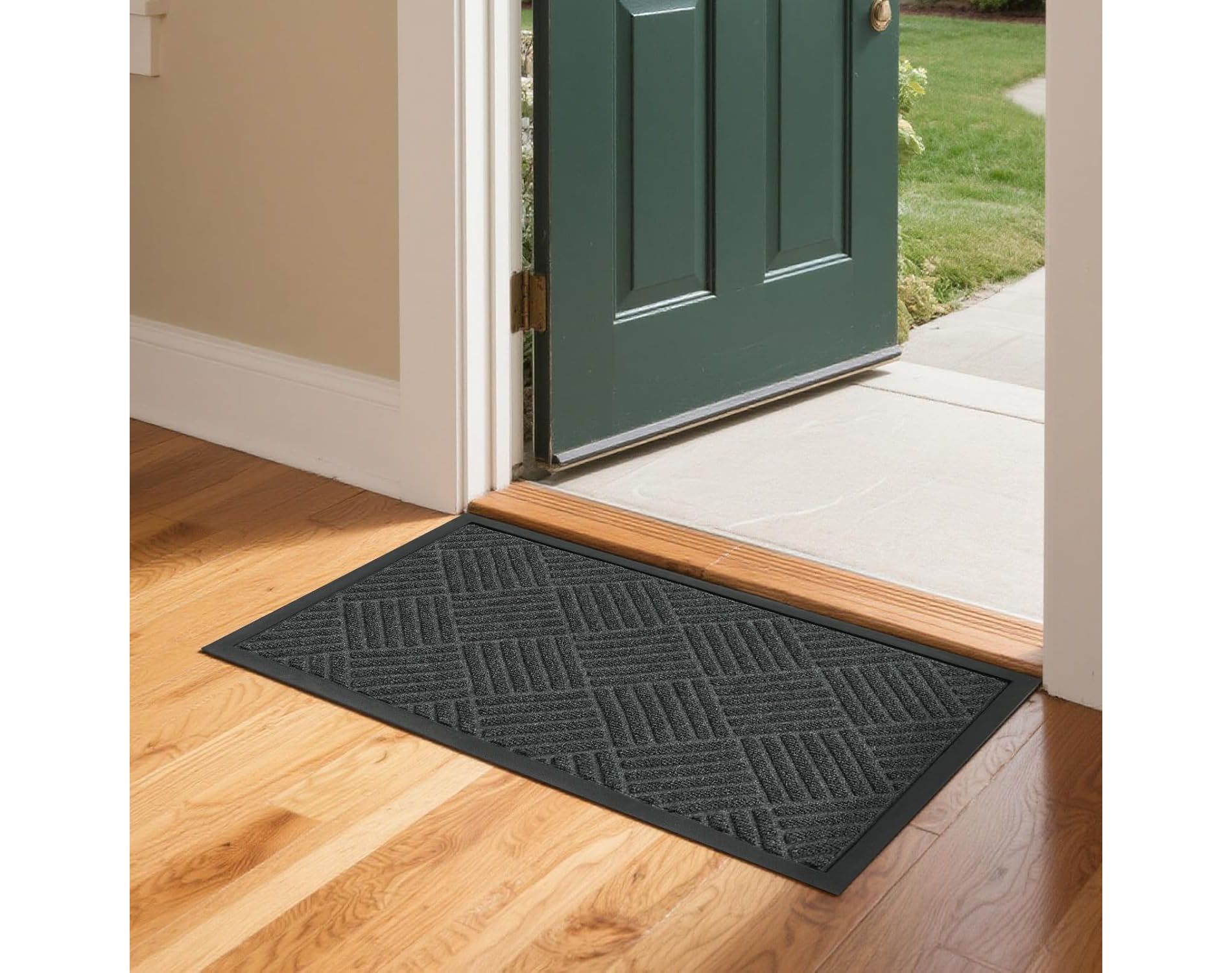 VINGLI Front Doormat, 18" x 30" Indoor & Ourdoor Entrance Mat, Low-Profile, Non-Slip Floor Doormat, Easy Clean, Absorbent Welcome Mat for Entryway