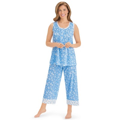 Collections Etc Comfy Floral Twin Print 2-Piece Pajama Set