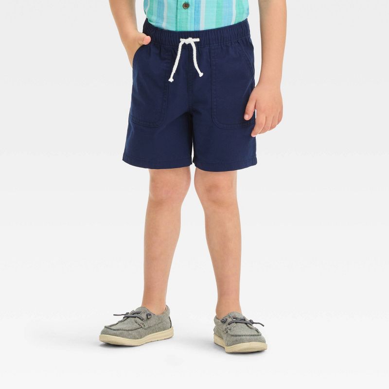Toddler Boys' Short Sleeve Striped Button-Down Shirt and Shorts Set - Cat & Jack™ Turquoise Blue, 5 of 8