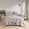 3 Pcs Elegant Engineered Floral Print Cotton Comforter Set, All Season Home Textile for Lux Bedroom Decor - 3 of 4