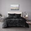Sapphtopaz 4-Piece King/Cal King Velvet Duvet Cover Set, Diamond Quilted King Quilt Bedding Set with 2 Shams & Pillow -Black - 4 of 4